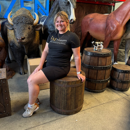 Pirate Side Table Barrel Life Size Statue
