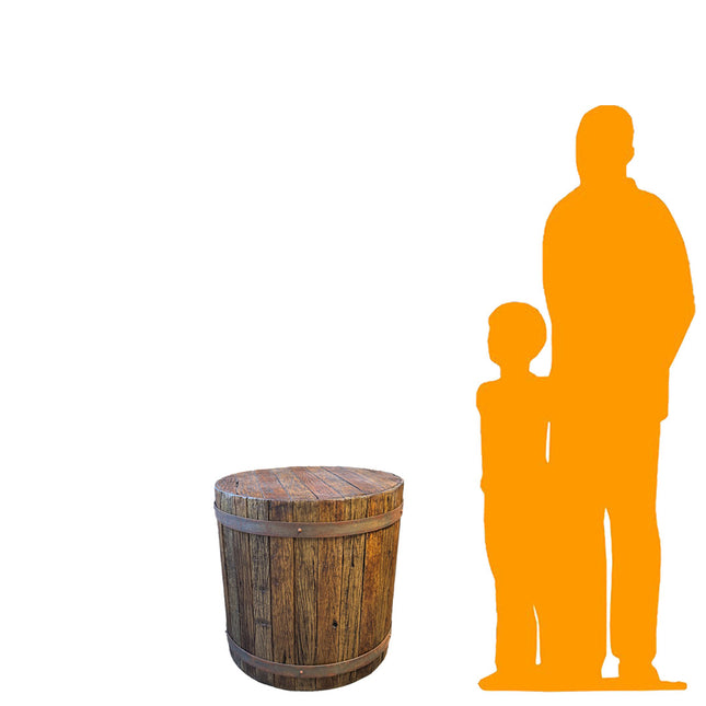 Pirate Side Table Barrel Life Size Statue