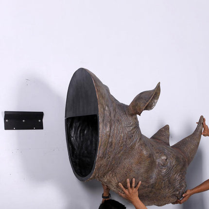 Large Rhinoceros Head Life Size Statue