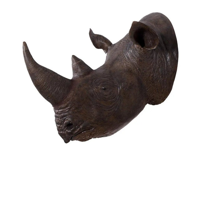 Large Rhinoceros Head Life Size Statue LM Treasures - H