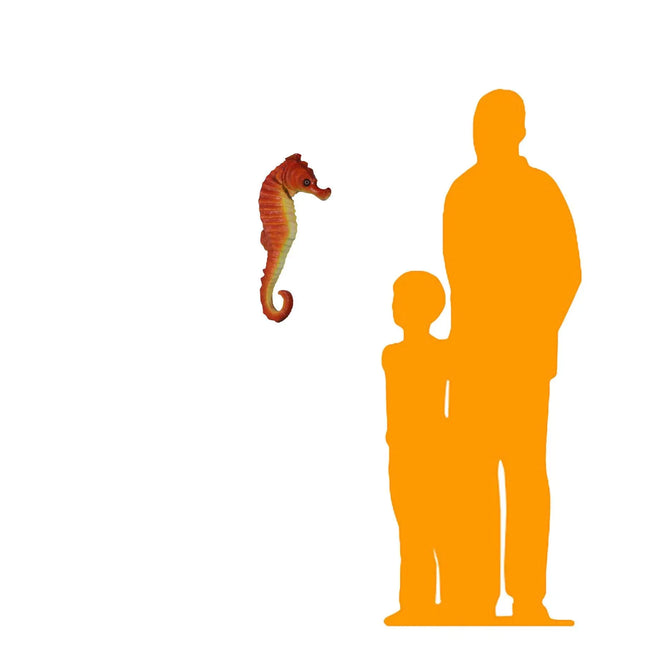 Small Red Seahorse Statue - LM Treasures 