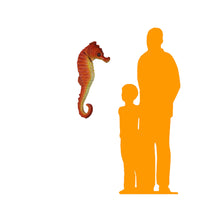 Medium Orange Seahorse Statue - LM Treasures 