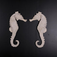 Large Stone Seahorse Set Statue