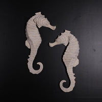 Large Stone Seahorse Set Statue