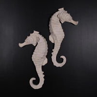 Large Stone Seahorse Set Statue