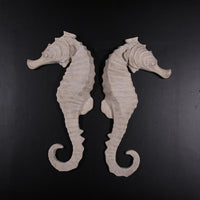 Large Stone Seahorse Set Statue