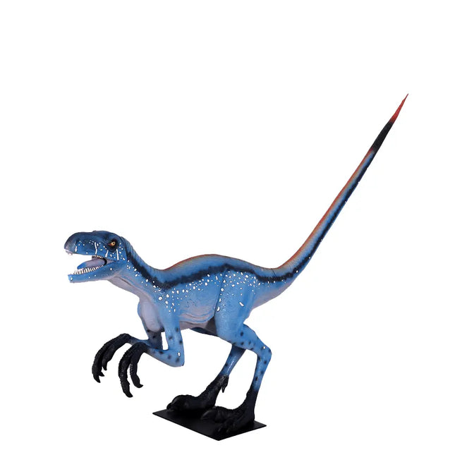 Blue Deinonychus Dinosaur Life Size Statue LM Treasures - H