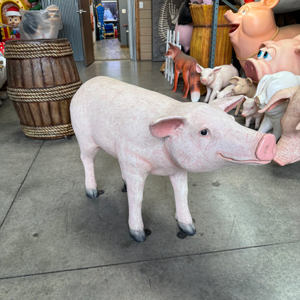 Baby Pig Standing Life Size Statue - LM Treasures 