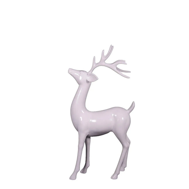 White Reindeer Standing Life Size Statue LM Treasures - H
