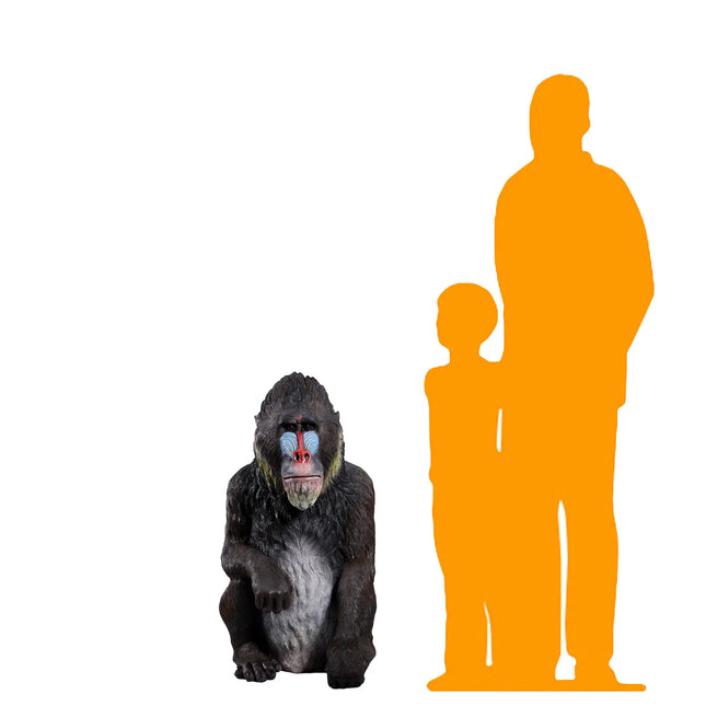 Mandrill Monkey Life Size Statue LM Treasures - H
