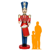 Large Red Toy Soldier Drummer Christmas Statue - LM Treasures 