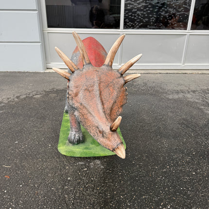 Baby Triceratops on Base Dinosaur Statue