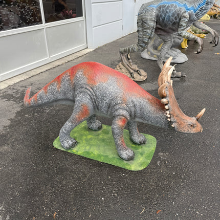 Baby Triceratops on Base Dinosaur Statue