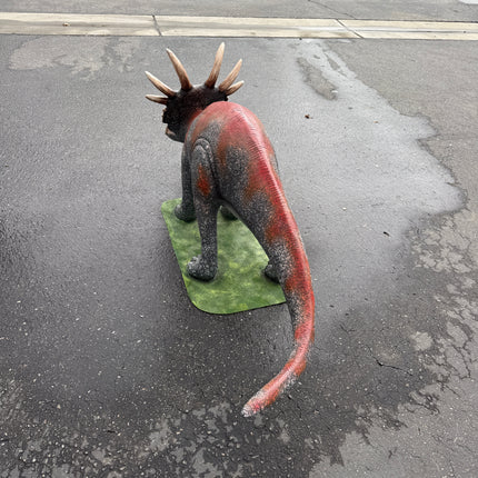 Baby Triceratops on Base Dinosaur Statue