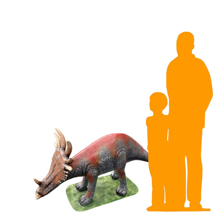 Baby Triceratops on Base Dinosaur Statue