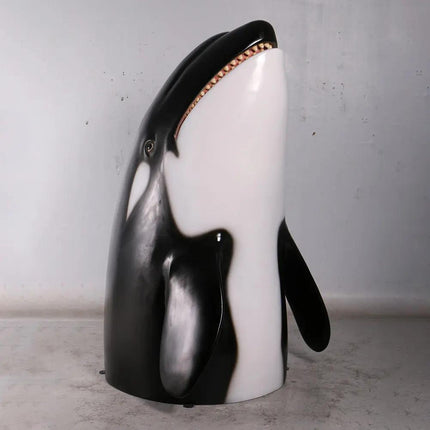 Breaching Killer Whale Orca Life Size Statue LM Treasures - H