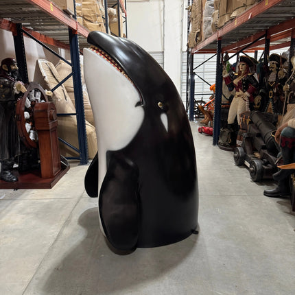 Breaching Killer Whale Orca Life Size Statue LM Treasures - H