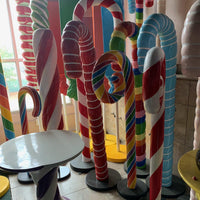 Large Red Cushion Candy Cane Statue - LM Treasures 