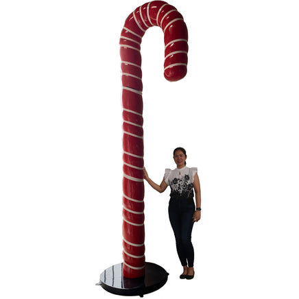 Jumbo Peppermint Candy Cane Over Sized Statue - LM Treasures 