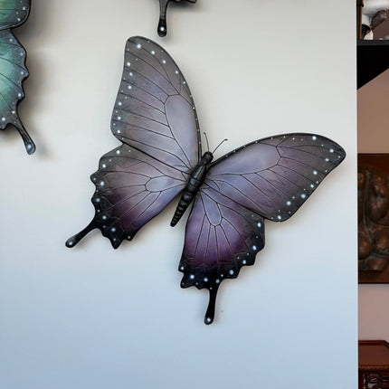 Purple Butterfly Insect Wall Decor Statue LM Treasures - H