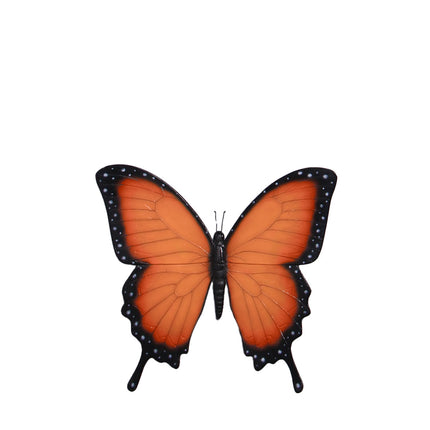 Orange Butterfly Insect Wall Decor Statue