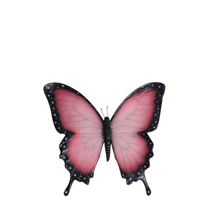 Pink Butterfly Insect Wall Decor Statue