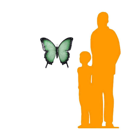 Green Butterfly Insect Wall Decor Statue