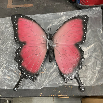 Pink Butterfly Insect Wall Decor Statue LM Treasures - H
