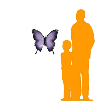 Purple Butterfly Insect Wall Decor Statue
