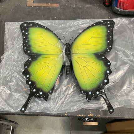 Yellow Butterfly Insect Wall Decor Statue LM Treasures - H