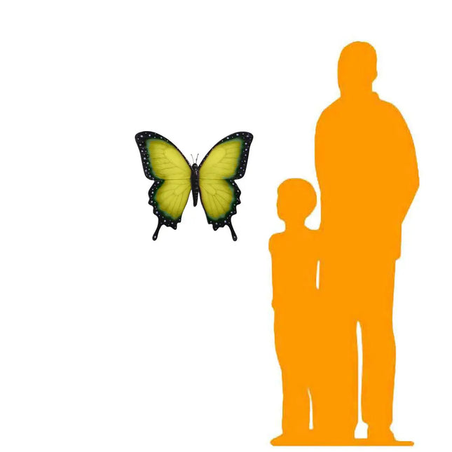 Yellow Butterfly Insect Wall Decor Statue LM Treasures - H