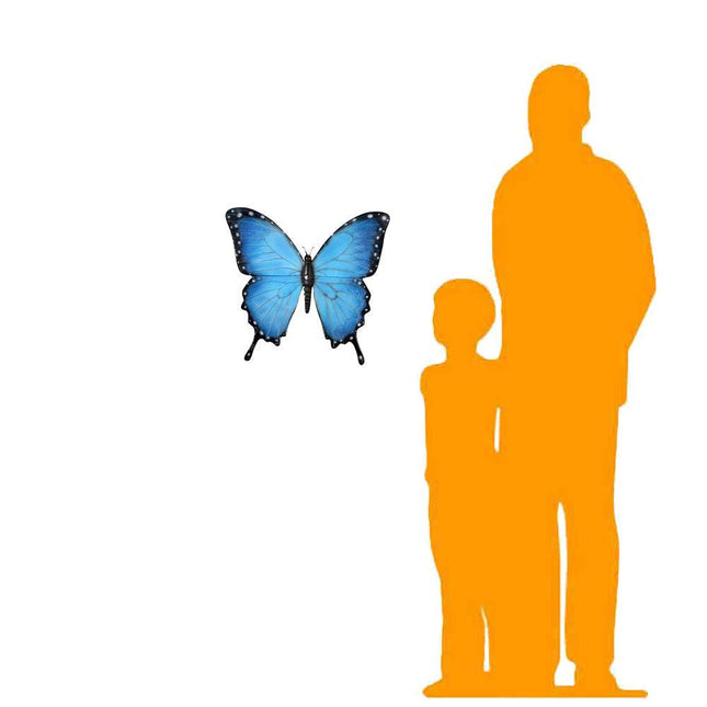 Blue Butterfly Insect Over Sized Statue - LM Treasures 