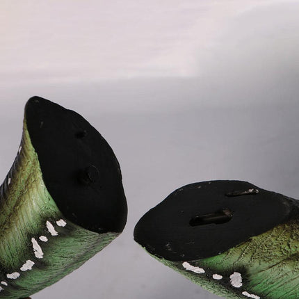 Green Ferocious Velociraptor Dinosaur Life Size Statue