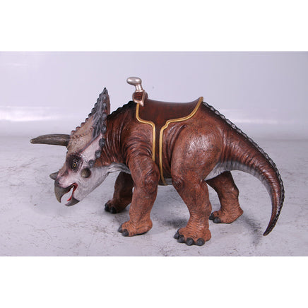 Baby Triceratops Dinosaur With Saddle Statue - LM Treasures 