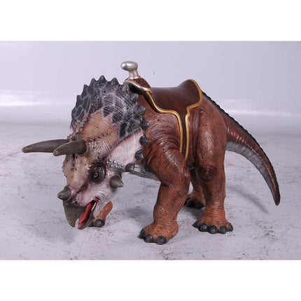 Baby Triceratops Dinosaur With Saddle Statue - LM Treasures 