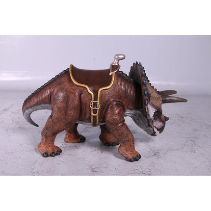 Baby Triceratops Dinosaur With Saddle Statue - LM Treasures 
