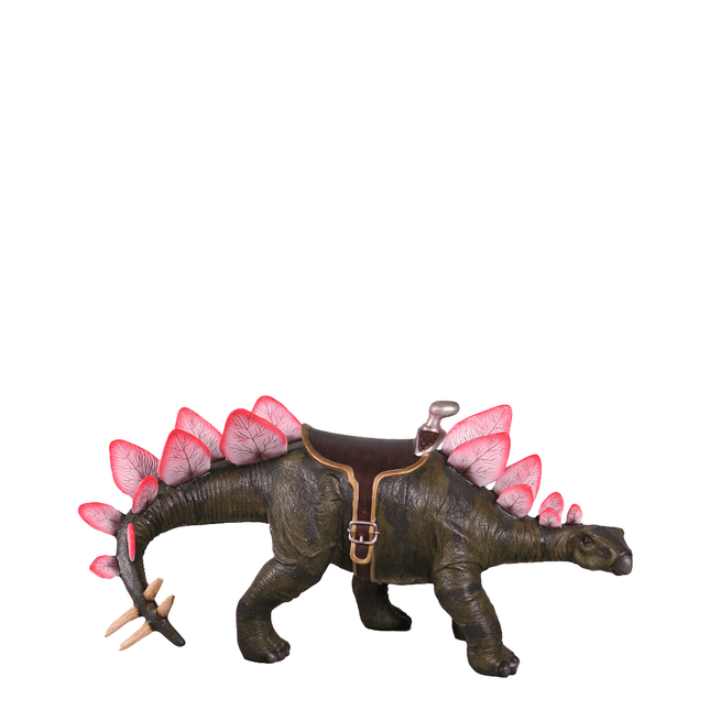 Baby Definitive Stegosaurus Dinosaur With Saddle Statue