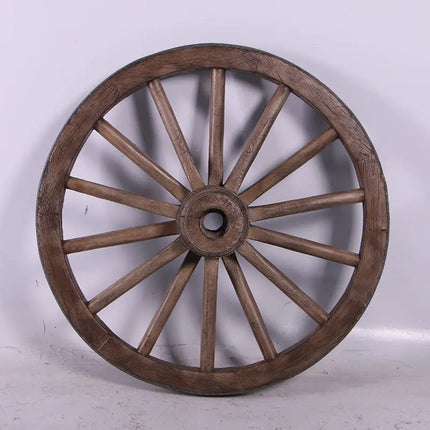 Western Wagon Wheel Resin Statue