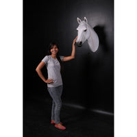 White Horse Head Life Size Statue - LM Treasures 