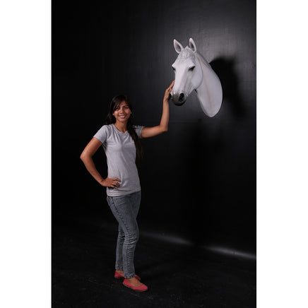 White Horse Head Life Size Statue - LM Treasures 