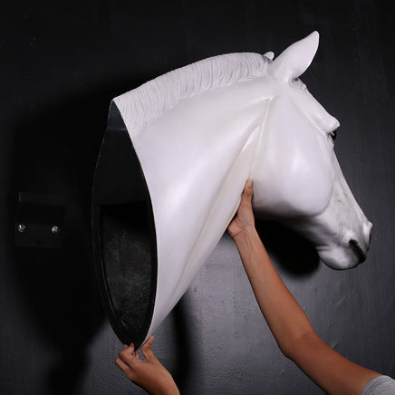White Horse Head Life Size Statue - LM Treasures 
