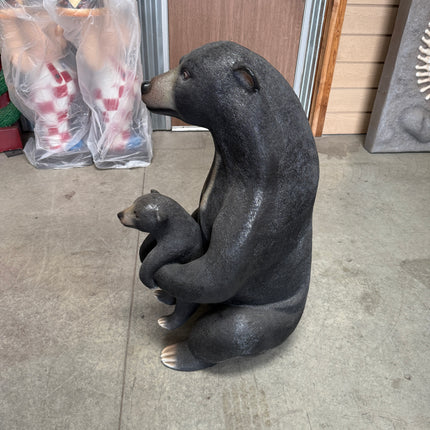 Sun Bear with Cub Life Size Statue