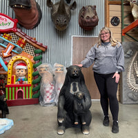 Sun Bear with Cub Life Size Statue