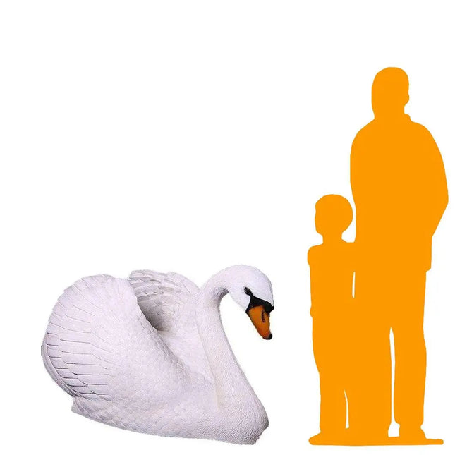 Large Swan Life Size Statue LM Treasures - H