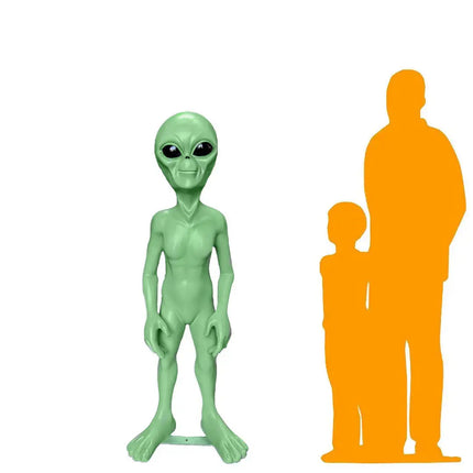 Green Alien Life Size Statue Out-of-This-World Extra Terrestrial