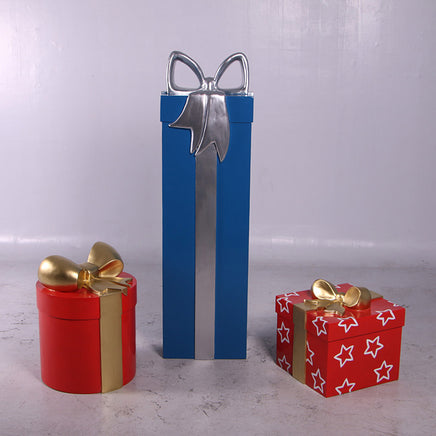 Blue Present With Ribbon Statue - LM Treasures 