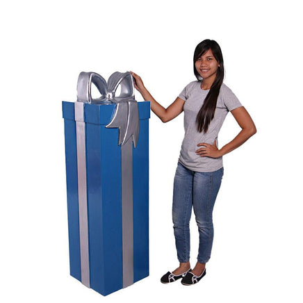 Blue Present With Ribbon Statue - LM Treasures 