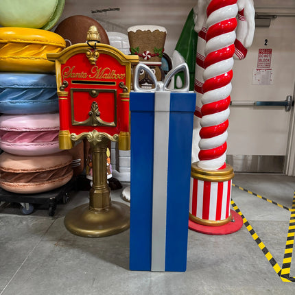 Blue Present With Ribbon Statue LM Treasures - H