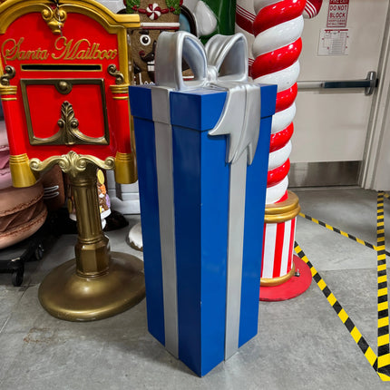 Blue Present With Ribbon Statue LM Treasures - H