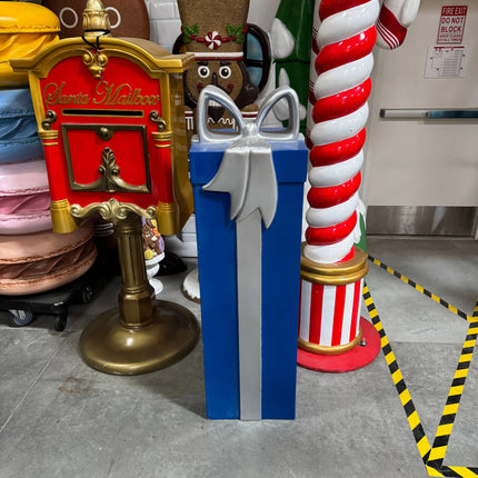 Blue Present With Ribbon Statue LM Treasures - H